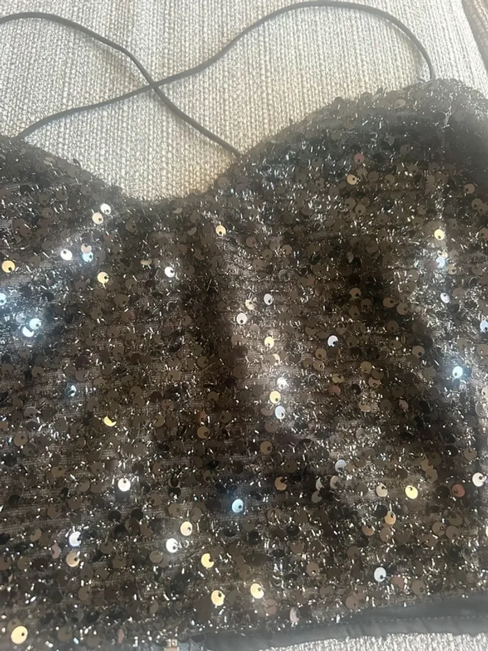 Crop top à paillettes shein taille 2XL - photo numéro 4