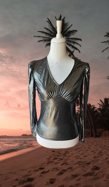 Blouse argentee, La city, taille M