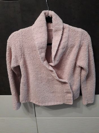 Gilet/veste rose argenté