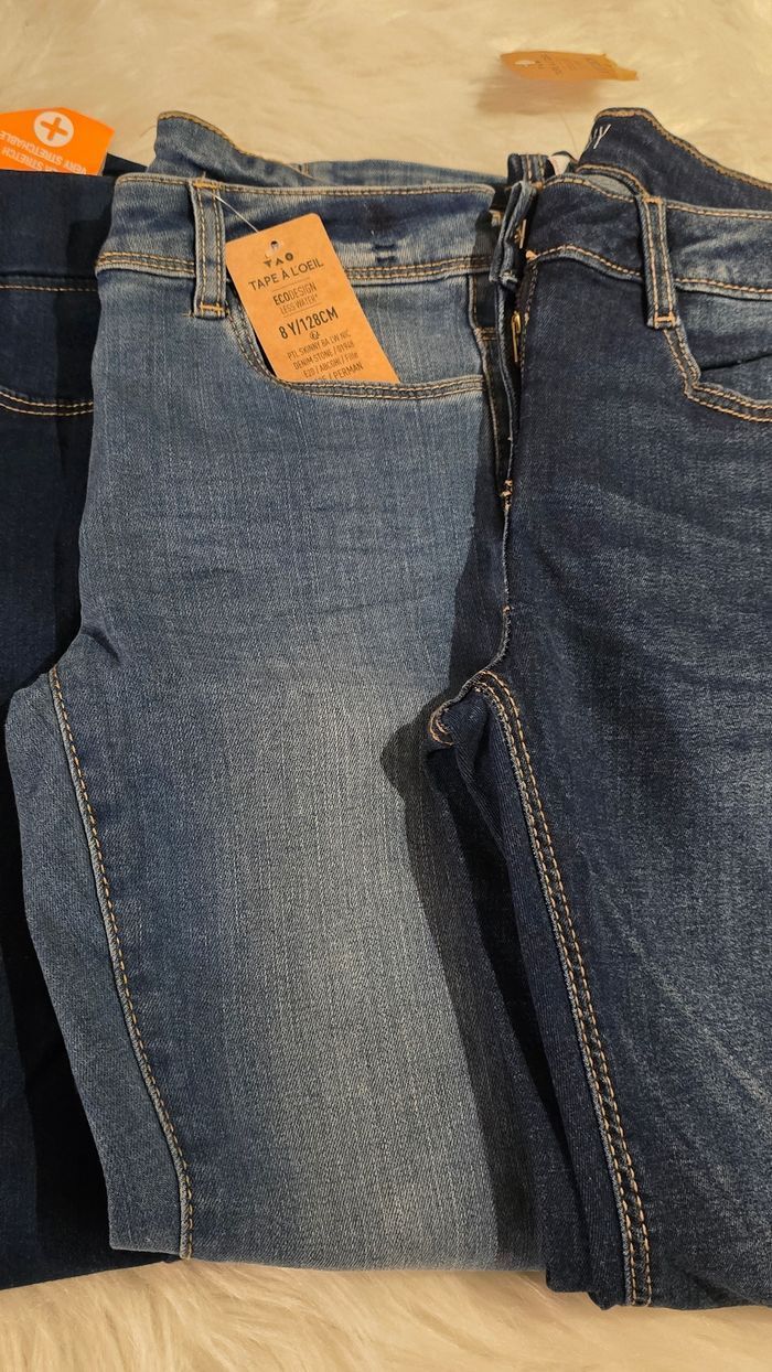 (Neufs non portés)🏷🏷🏷🥰⚘️ lot jeans skinny et tregging 8ans fille 🥰⚘️ - photo numéro 7