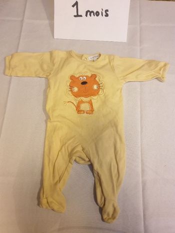 Pyjama 1 mois jaune