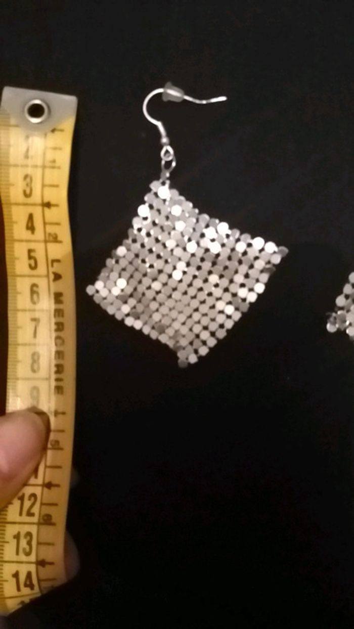 Boucles d'oreilles argentées - photo numéro 2