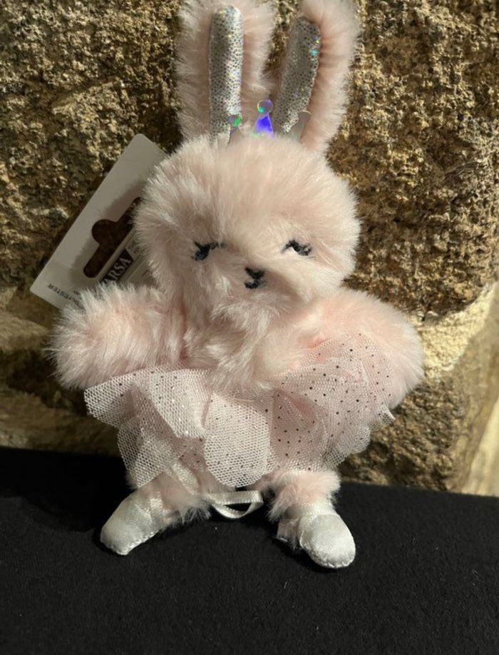 Porte clés ou déco sac en peluche lapin Parsa neuf - photo numéro 7