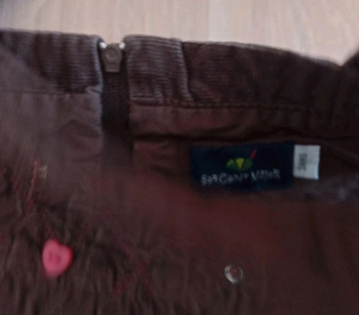 Robe velours marron sergent major 3 ans fermeture éclair invisible col roulé 4,5 ans kids graffiti - photo numéro 3