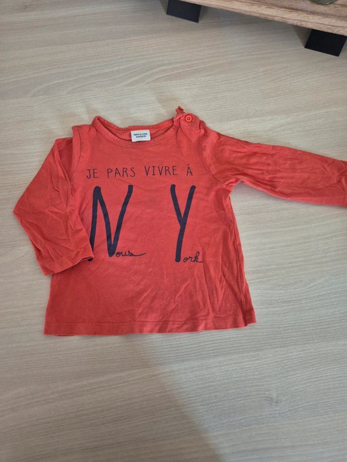 T shirt manches longues garçon 18 mois