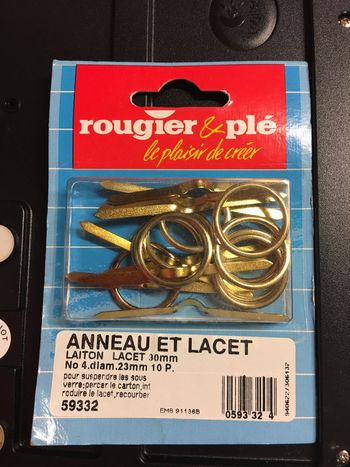 Lot de 5 paquets Anneau et lacet neuf