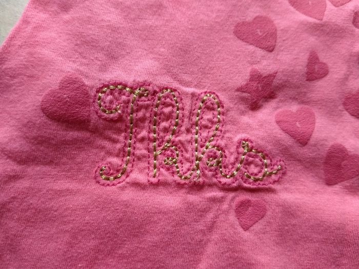 Ensemble débardeur rose et Panta court blanc à pois. bebe 6 mois - photo numéro 7