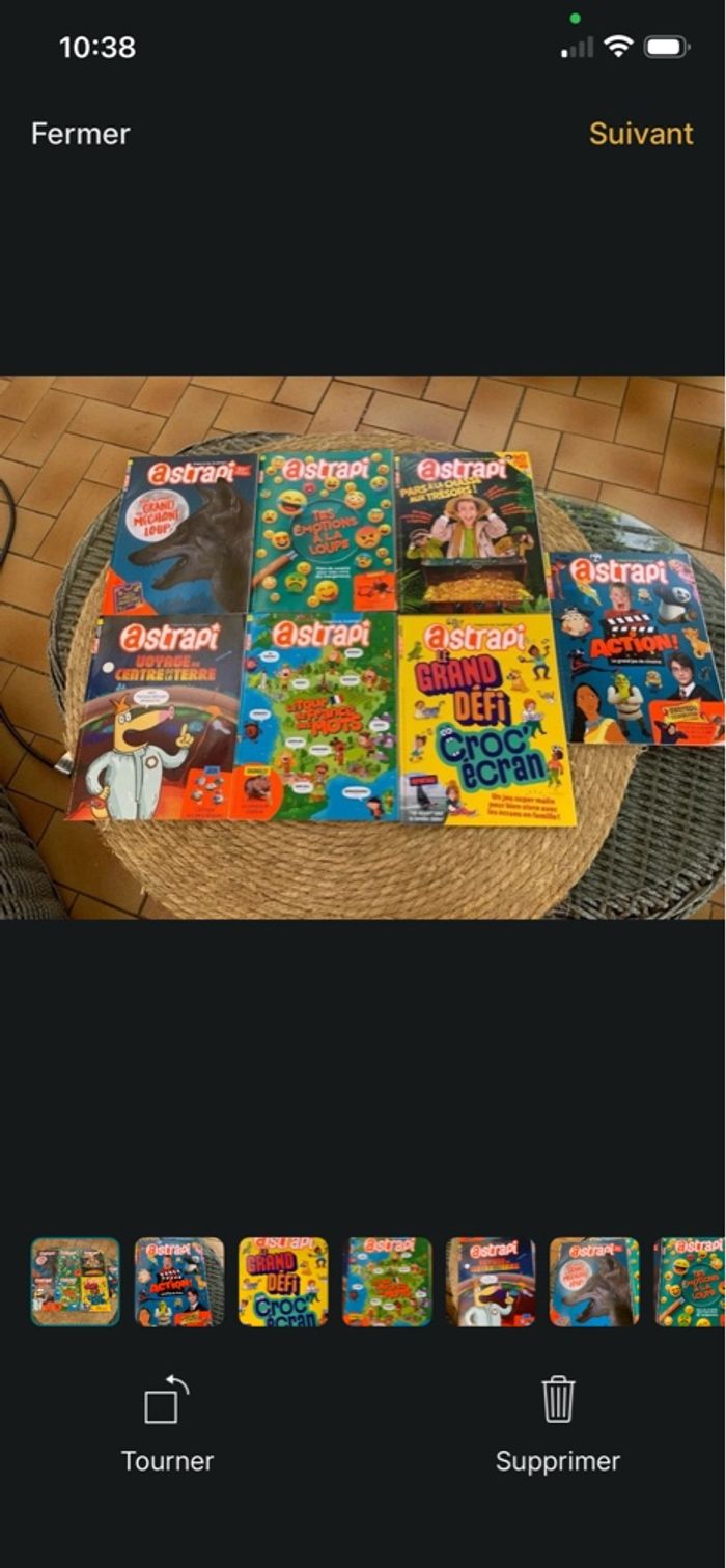 Lot de sept. Magazines Astrapi enfant, sept à 11 ans, jeux bd activité