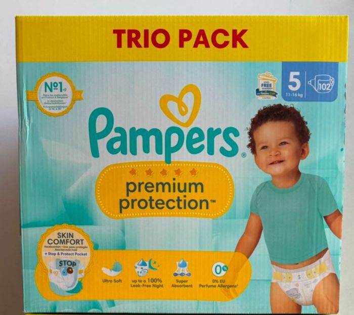 Trio pack des couches Pampers premuim taille 5