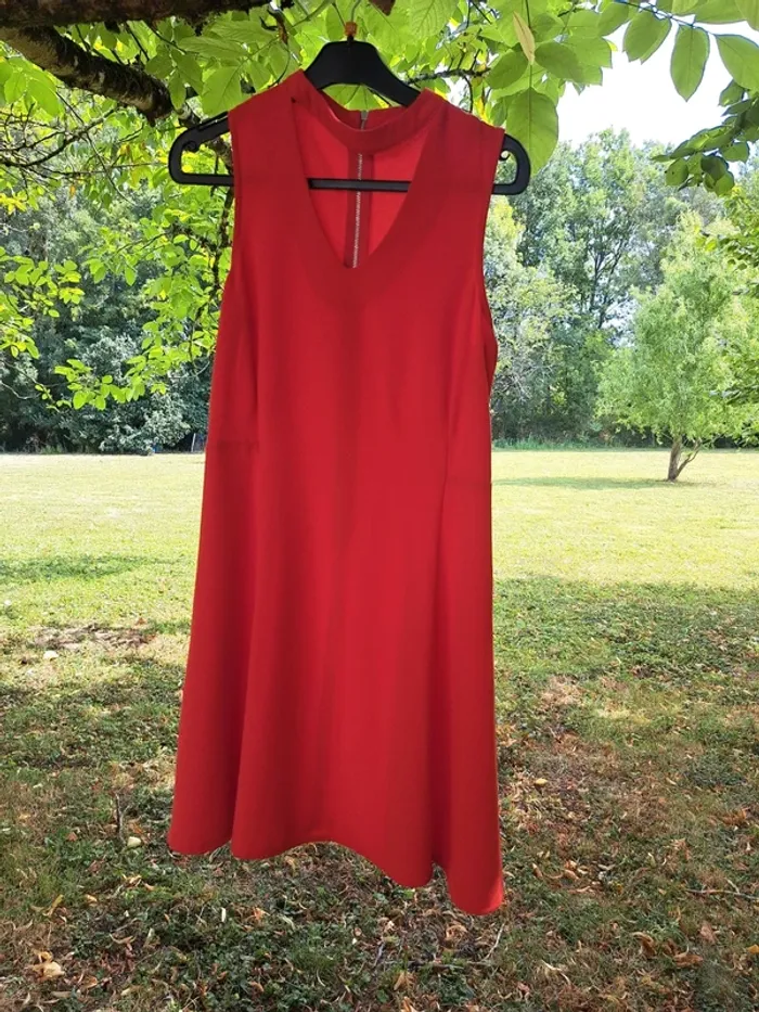Robe rouge orangée 38/40