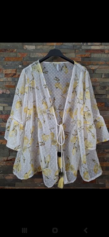 Cardigan en voile imprimé taille 42 marque blancheporte