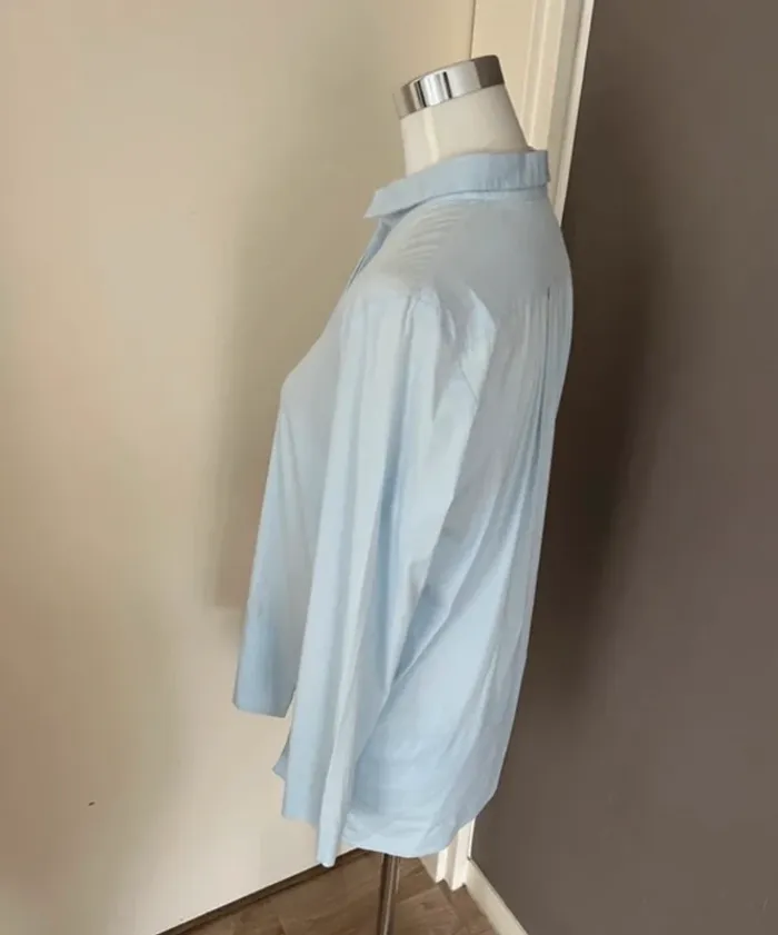 Cos blouse, haut chemise bleu claire femme,  taille 38 - photo numéro 3