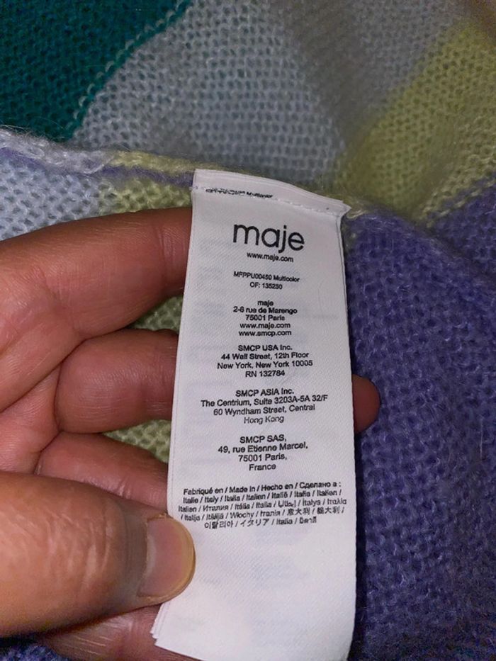 Pull Maje Ample Multicolore Taille 40 Et + - photo numéro 8