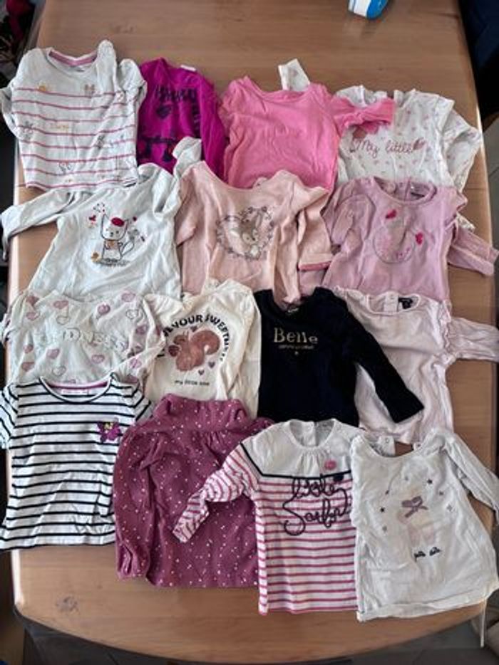 Lot de 15 t-shirt manches longues 18 mois - photo numéro 2