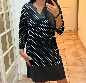 Robe chic parisienne à pois élégante longue - Armand Thiery - quasi neuve - taille 38