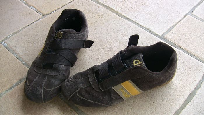 chaussure à scratch en daim marron Taille 37 Dets - photo numéro 2