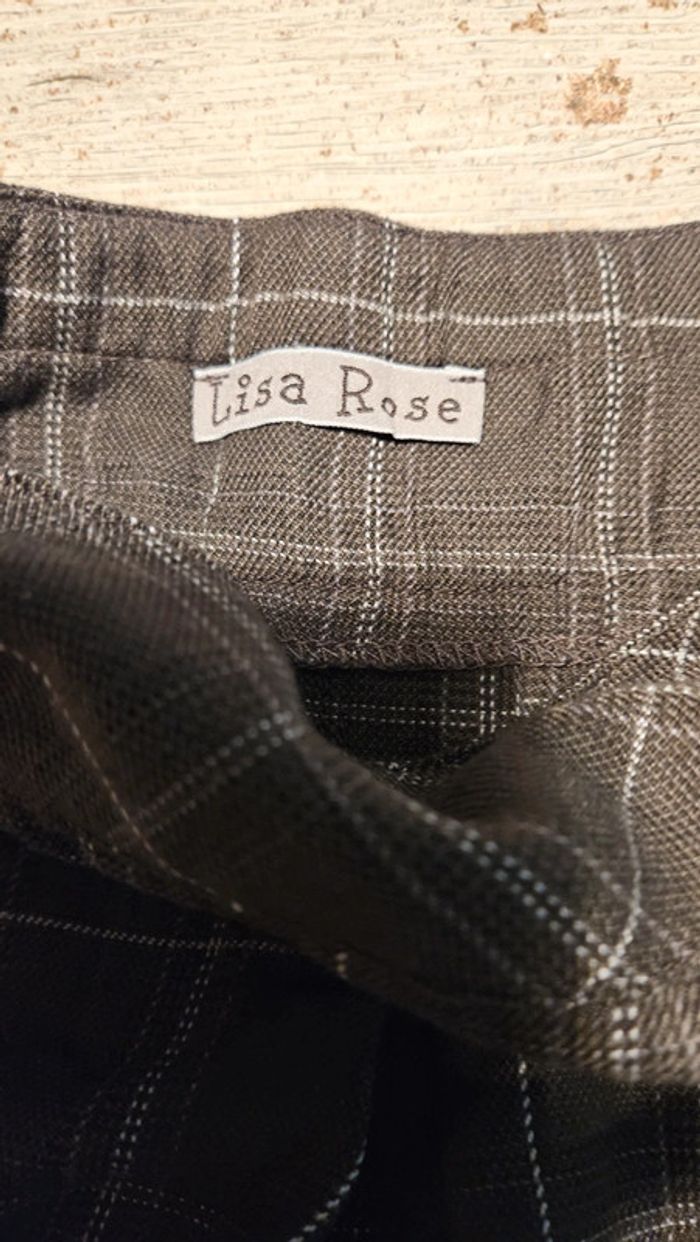 Jupe courte d hiver brune à carreaux beige, Lisa Rose, 2 ans, nickel - photo numéro 5