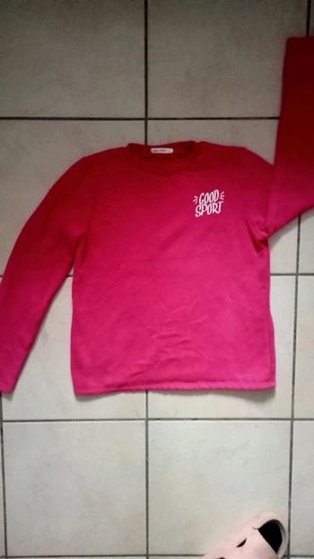 Sweat col rond rose