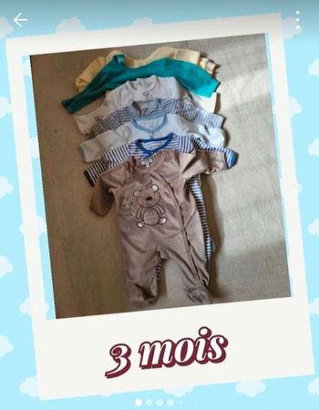 Lot de 7 pyjama 3 mois marques mélangé