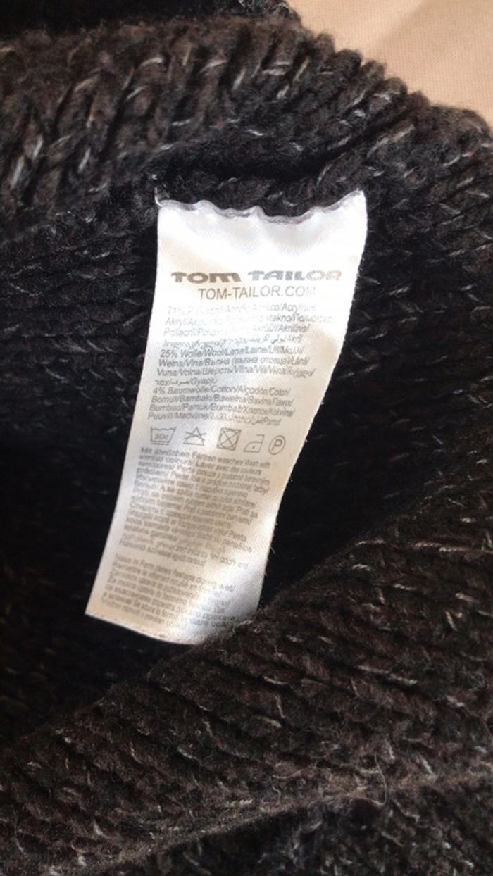 Pull Tom Taylor hiver anthracite/ noir - photo numéro 6