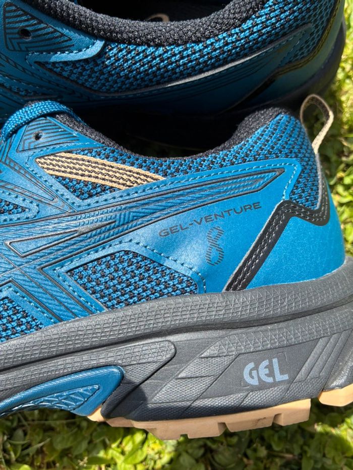 Baskets asics gel venture 8 bleu marine et beige pointure 44 neuves - photo numéro 10