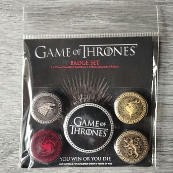 Game Of Thrones : Pack 5 Badges modèle 1 