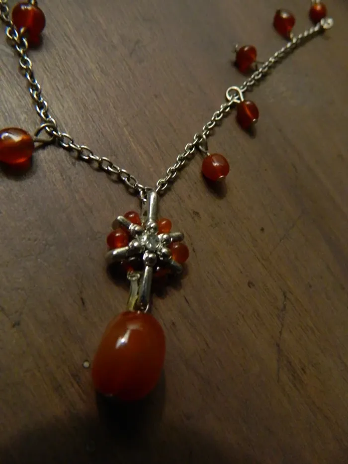 Collier fantaisie perle de verre - photo numéro 2