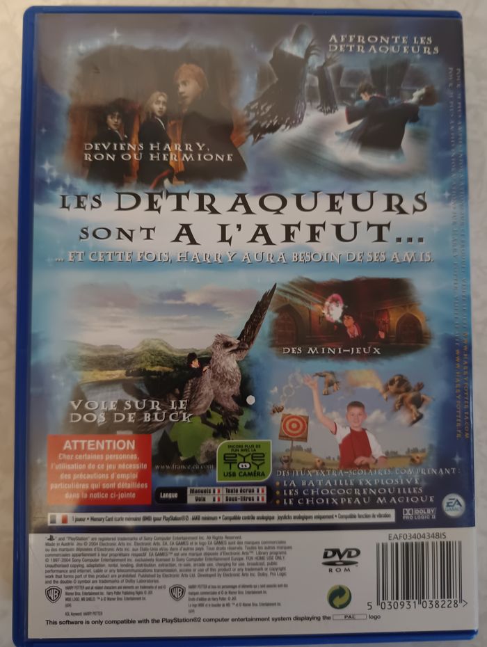 HARRY POTTER - Le Prisonnier D'azkaban - jeu PS2 FR avec notice - photo numéro 2