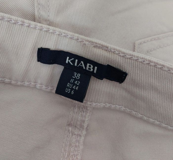 Short en jean taille haute rose clair taille 38 - photo numéro 3