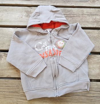 Gilet marron clair à capuche taille 5 ans Kidkanaï