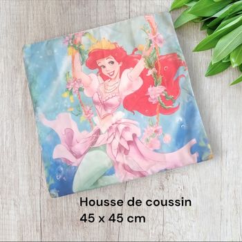 Housse de coussin  Ariel de la petite sirène disney