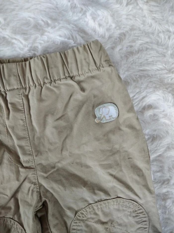 Pantalon doublé Garçon 3 mois éléphant Vertbaudet 100% coton - photo numéro 4