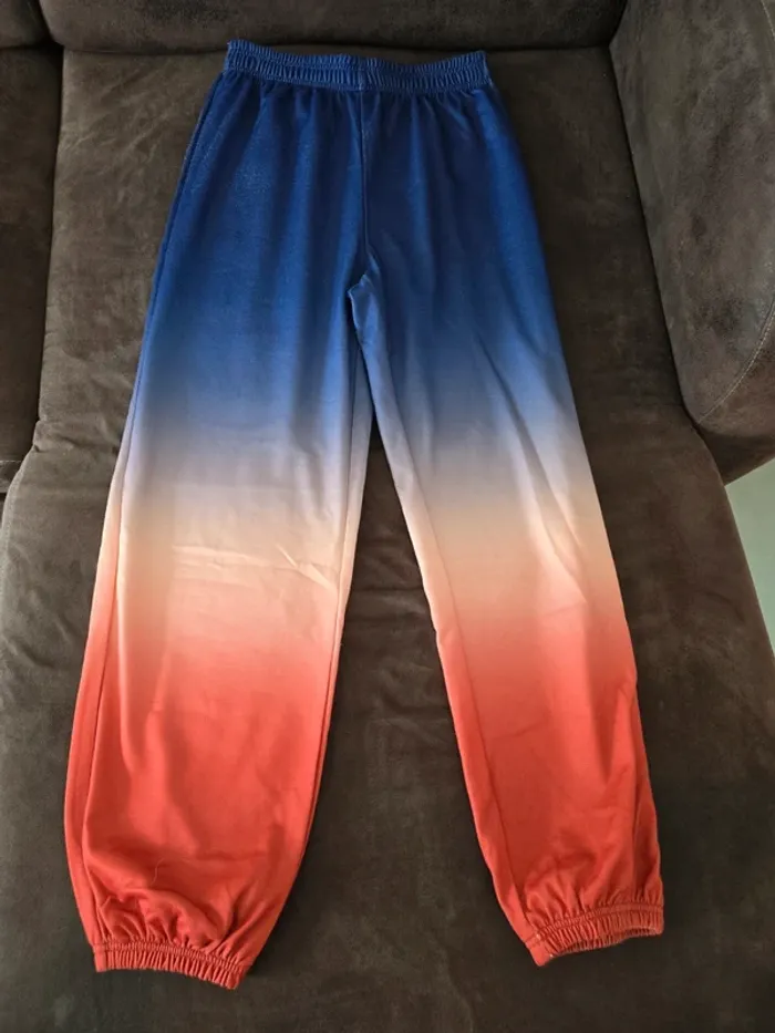 Jogging femme bleu/orange M Shein