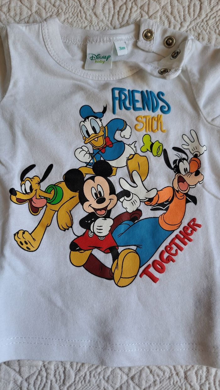 Ensemble short et tee-shirt Disney 3 mois - photo numéro 2