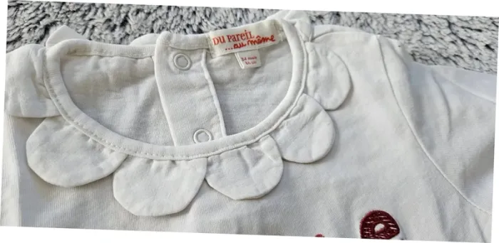 tee shirt jungle col pétale - photo numéro 3