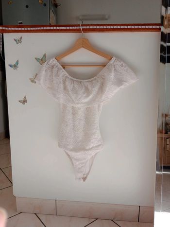 Bodie femme 34 blanc dentelé c8