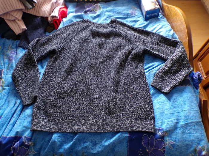 Pull marine chiné taille XL - photo numéro 3