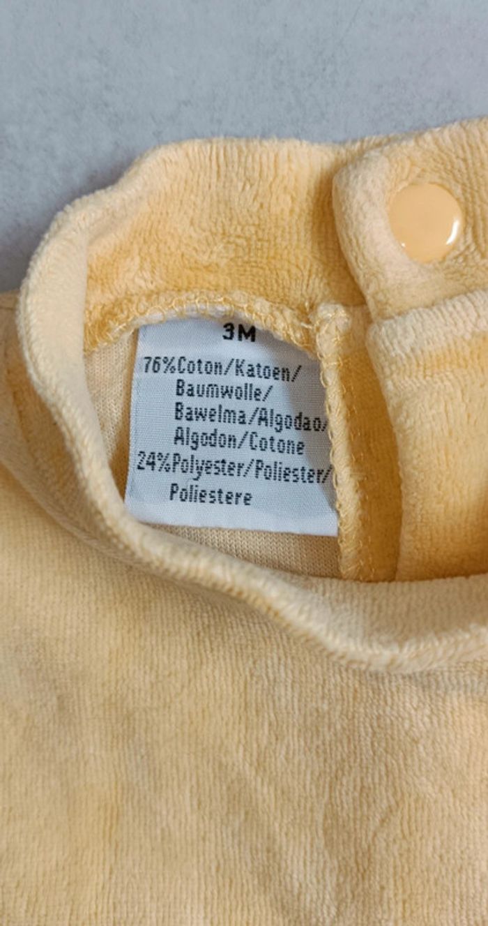 Pyjama velours fille - 3 mois - photo numéro 3