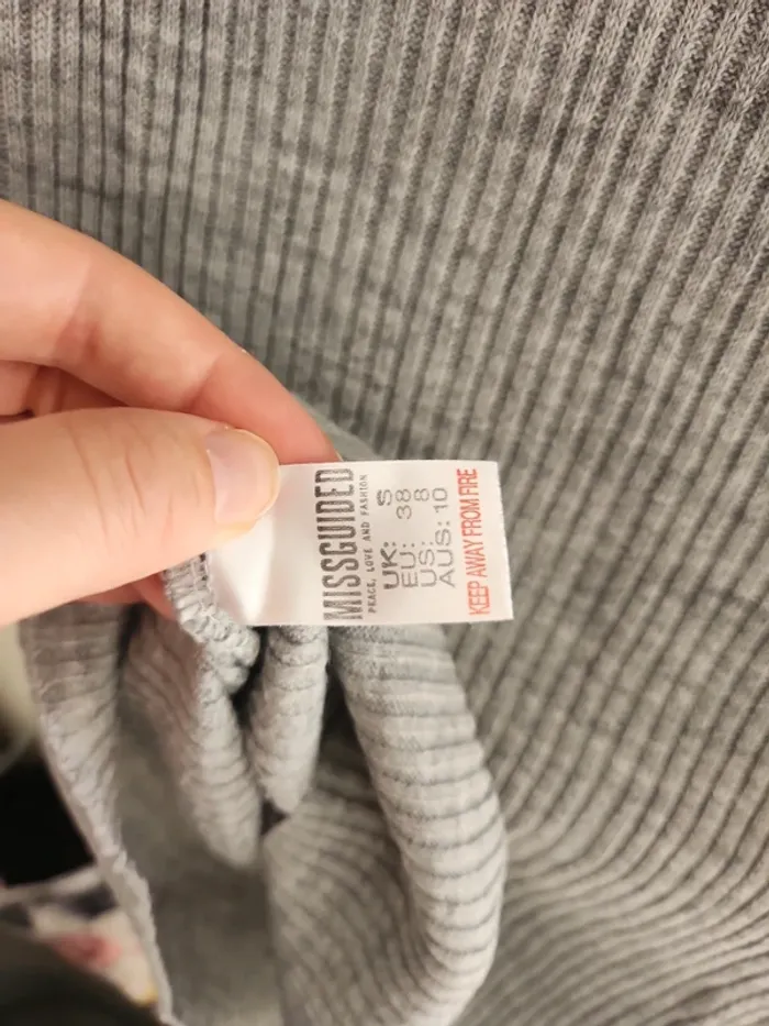 Pull tunique manches 3/4 grise Miss Guided S - photo numéro 11