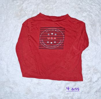 T-shirt manches longues garçon 4 ans