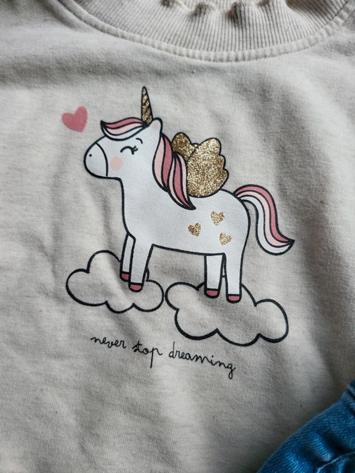 Ensemble licorne cœur girly 18 mois - photo numéro 2