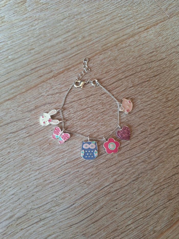 Bracelet à breloque interchangeable argenté
