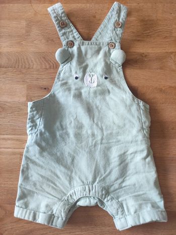 Salopette courte coton taille 9 mois