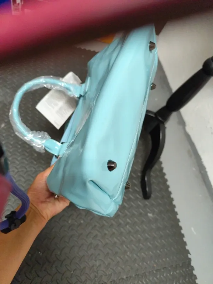 Sac à main Lipault x Samsonite bleu turquoise style bowling neuf - photo numéro 11