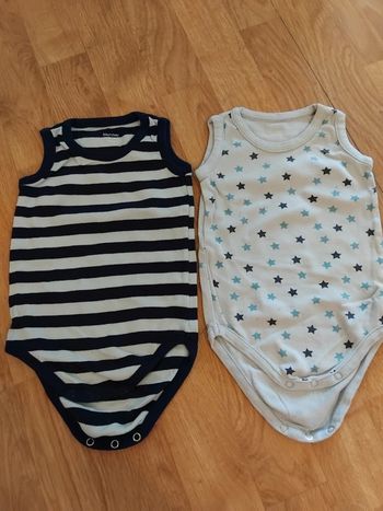Bout'chou lot  bodies sans manches garçon 9mois