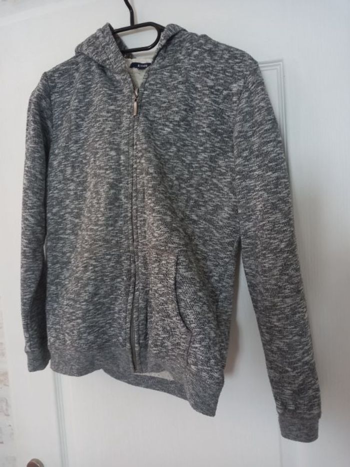 Gilet sweat à capuche fourré