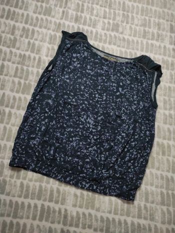 Blouse chemisier débardeur sans manches bleu Freeman T.Porter taille S 36