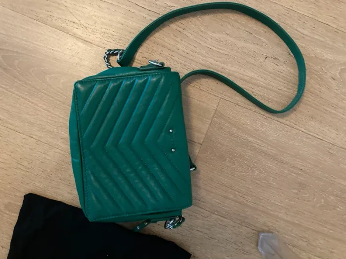 IKKS sac besace 1440 steward vert cuir neuf - photo numéro 12