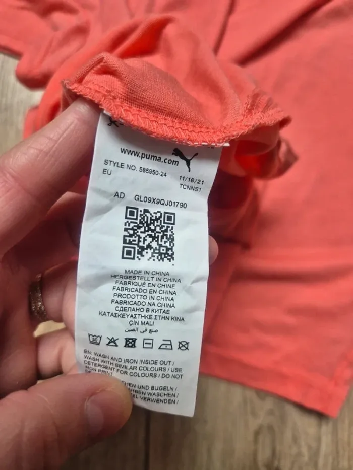 Tee-shirt "puma" orange taille M en très bon état - photo numéro 4