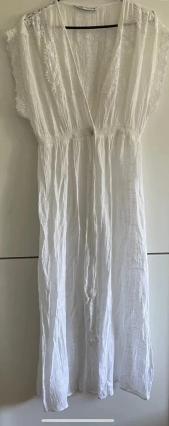 Robe kimono de plage échancré Zara taille XS - photo numéro 6